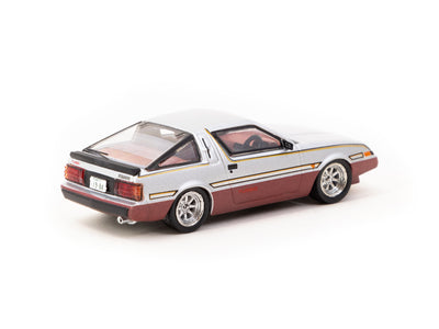 1/64 Mitsubishi Starion Silver / Dark Red - Tarmac Works ROAD64