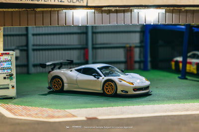 1/64 Ferrari 458 Italia GT3 White - Tarmac Works X iXO Models ROAD64