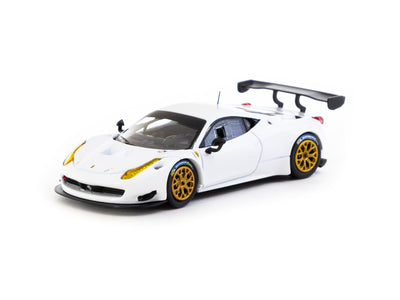 1/64 Ferrari 458 Italia GT3 White - Tarmac Works X iXO Models ROAD64