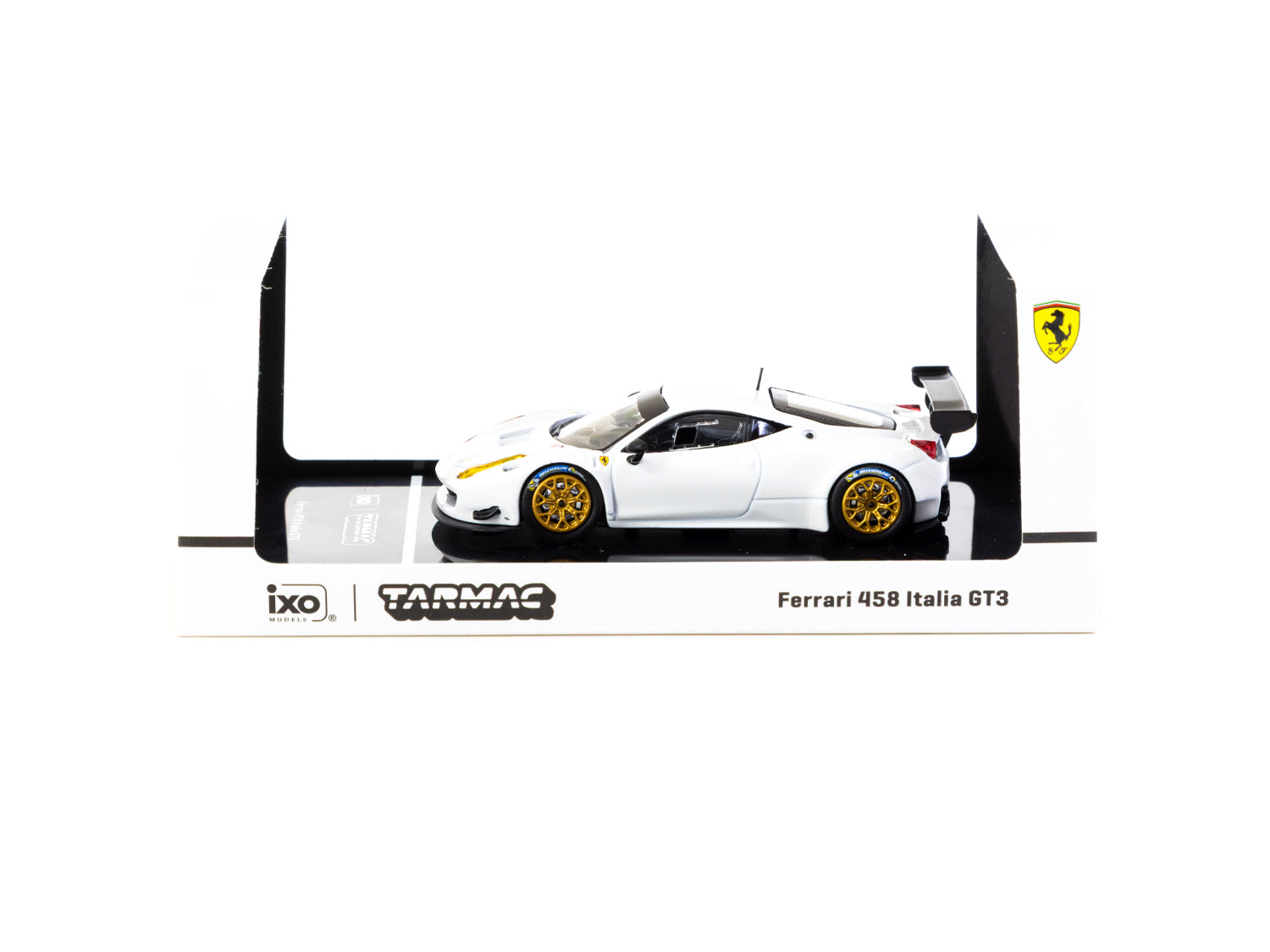 1/64 Ferrari 458 Italia GT3 White - Tarmac Works X iXO Models ROAD64