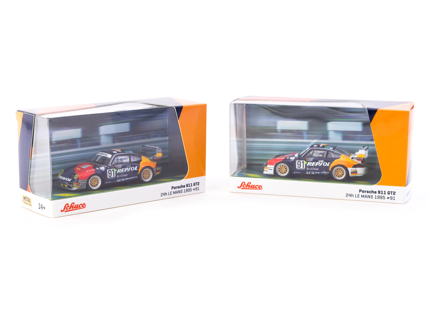 1/64 Porsche 911 GT2 24h LE MANS 1995 #91 - Schuco x Tarmac Works COLL