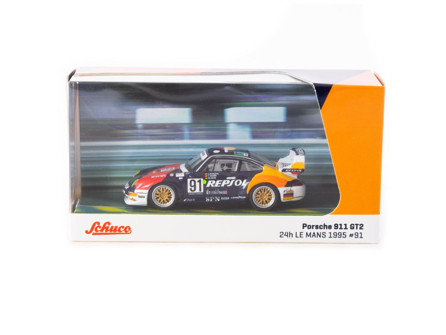 1/64 Porsche 911 GT2 24h LE MANS 1995 #91 - Schuco x Tarmac Works COLL