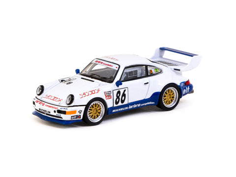 Schuco X Tarmac Works 1/64 Porsche 911 Turbo S LM GT Suzuka 1000km 1994 #86 - COLLAB64