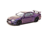 Schuco X Tarmac Works 1/64 Nismo R34 GT-R Z-tune Midnight Purple III - COLLAB64