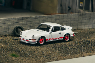 1/64 Porsche 911 Carrera RS 2.7 Lightweight White/Red - COLLAB64 Schuco x Tarmac Works