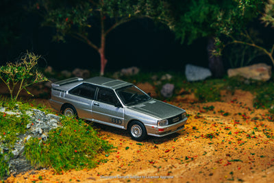 1/64 Audi Quattro Silver - Schuco X Tarmac Works COLLAB64