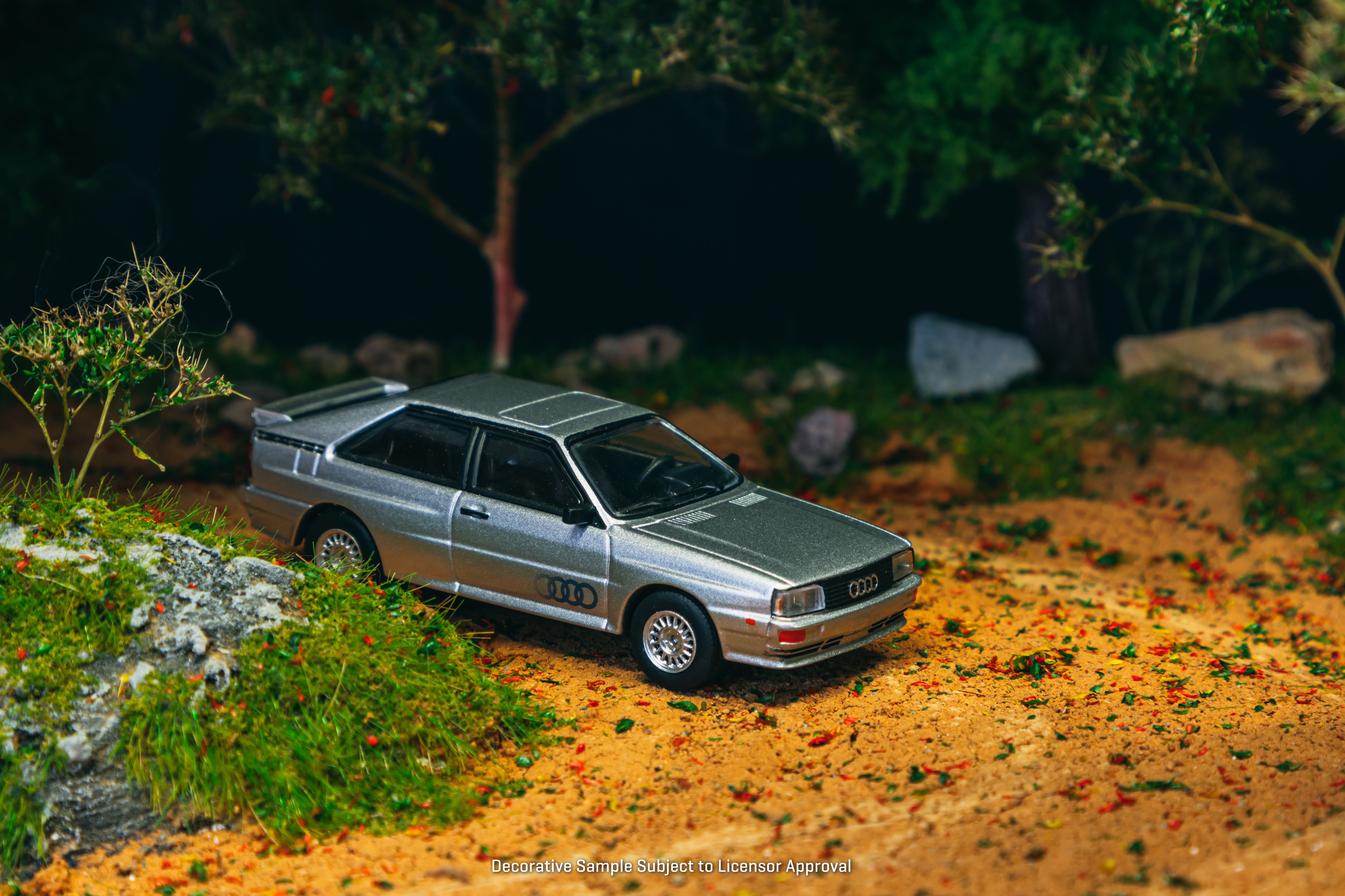 1/64 Audi Quattro Silver - Schuco X Tarmac Works COLLAB64