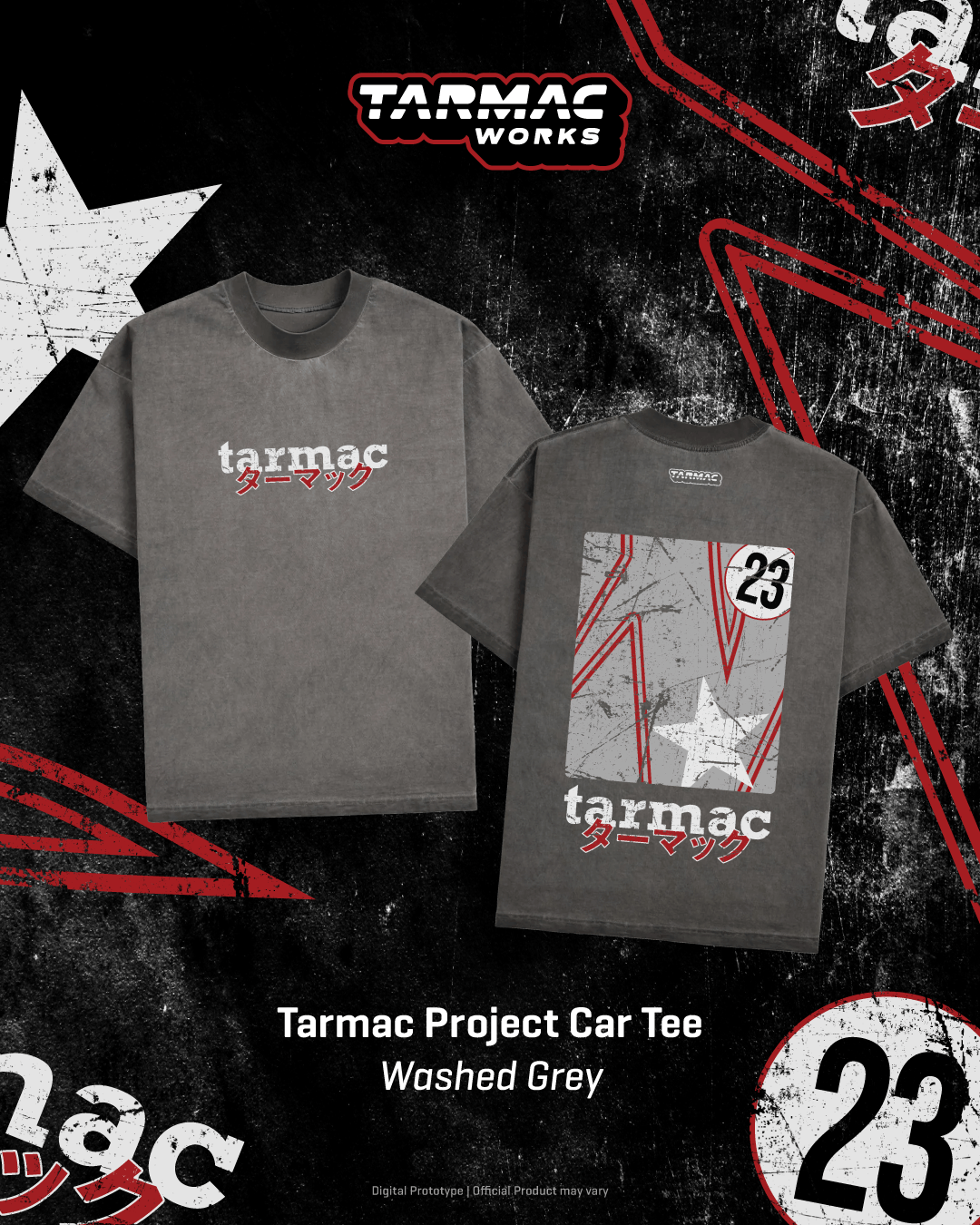 Tarmac Merch Tarmac Project Car Tee Washed Grey