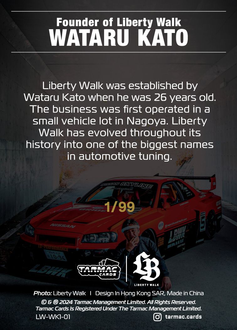 Tarmac Cards - LB Liberty Walk Collection Vol.1 - Special Parallel, LW-WK1-01 LB Kato01 (Hanabi/99)