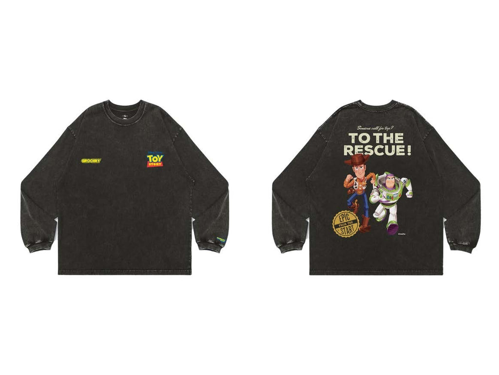 Tarmac Works x Grocery x Toy Story Washed “To The Rescue” Long Tops