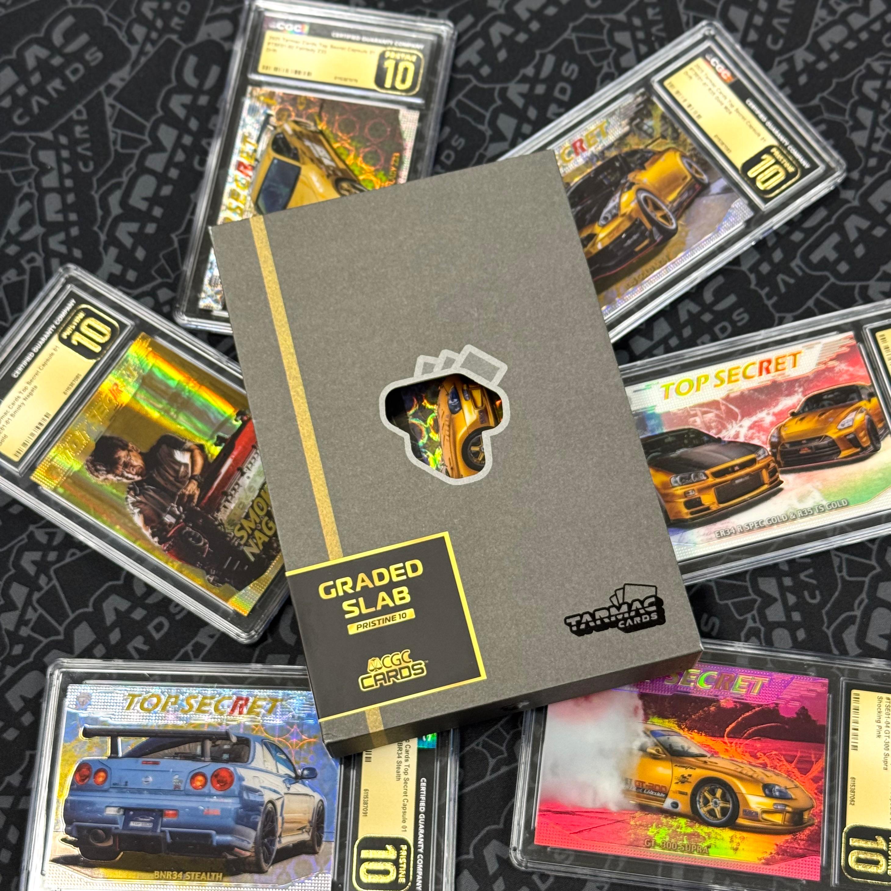 Pristine 10 Graded Slab - Top Secret - Tarmac Cards