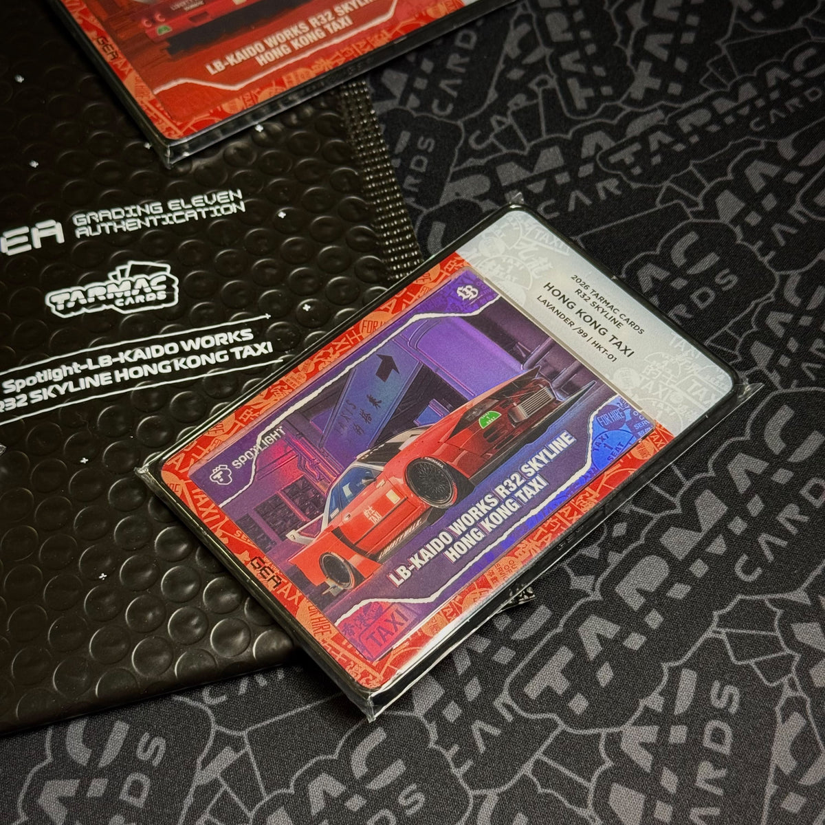 Graded Slab - Tarmac Cards Spotlight - LB-Kaido Works R32 Skyline Hong Kong Taxi - GEA x Tarmac Cards