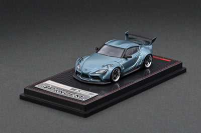 1/64 PANDEM Supra (A90) Matte Blue Gray Metallic - Ignition Model