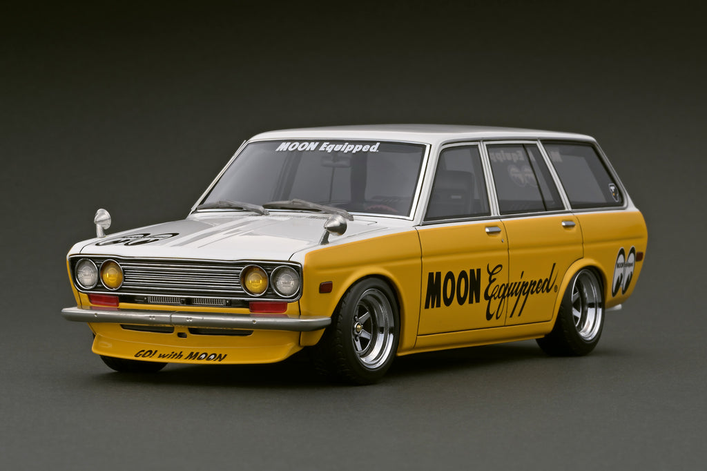 Ignition Model X Tarmac Works 1/18 Datsun Bluebird (510) Wagon Mooneyes - COLLAB18