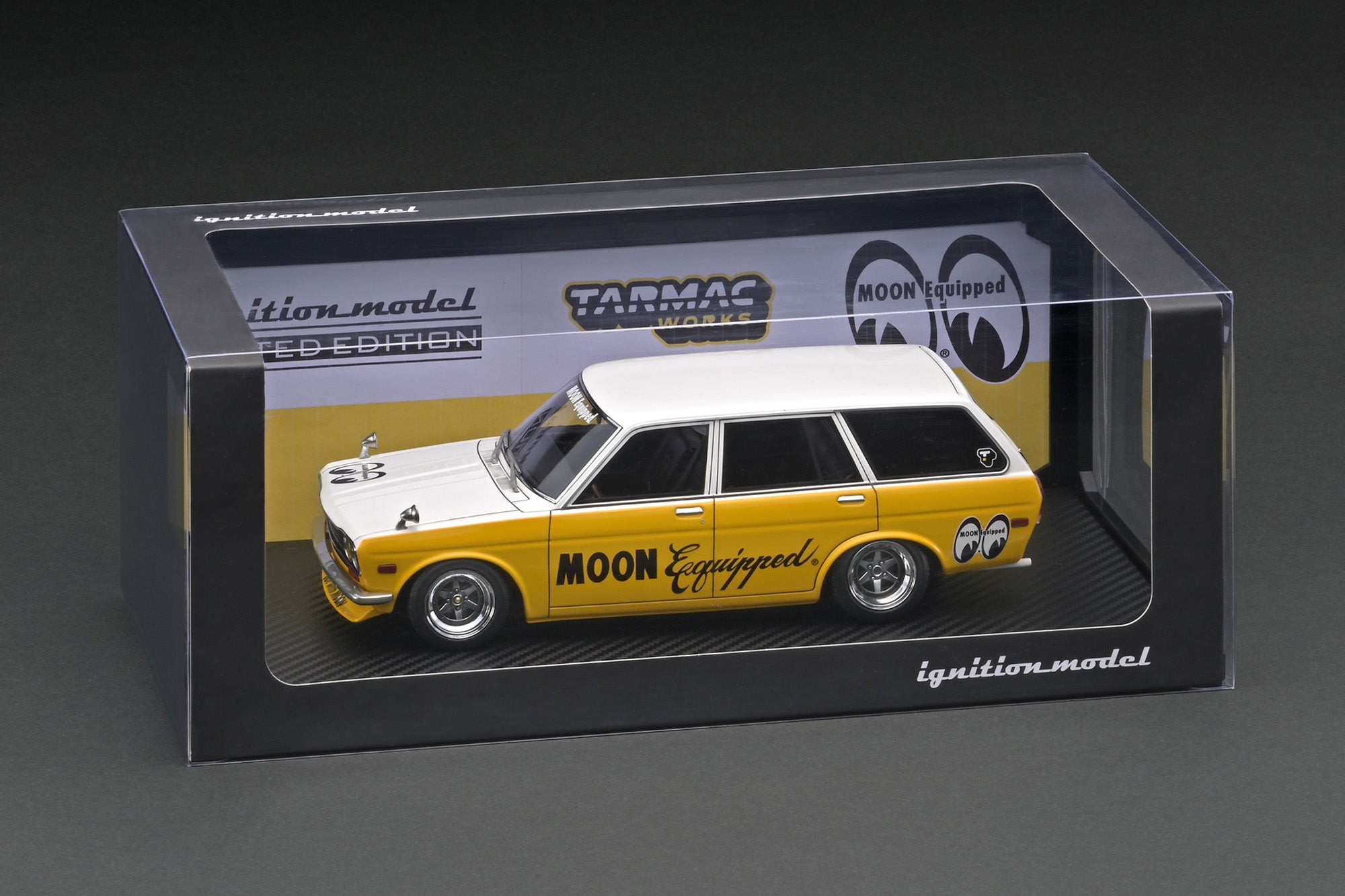 1/18 Datsun Bluebird (510) Wagon Mooneyes - Ignition Model x Tarmac Works COLLAB18