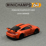 Minichamps 1/64 Porsche 911 (992) GT3 GT Lava Orange