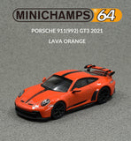 Minichamps 1/64 Porsche 911 (992) GT3 GT Lava Orange