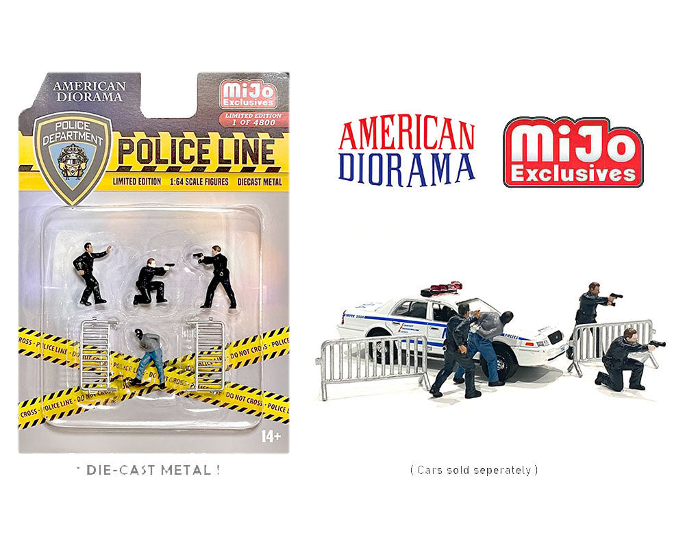 American Diorama 1:64 Figure Set - Police Line - MIJO Exclusive