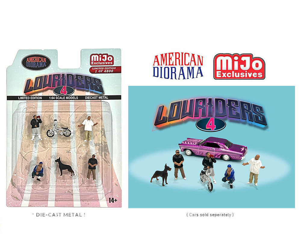 American Diorama 1/64 Figures Set - Lowriders 4 - MIJO Exclusives