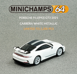 Minichamps 1/64 Porsche 911 (992) GT3 Carrera White Metallic