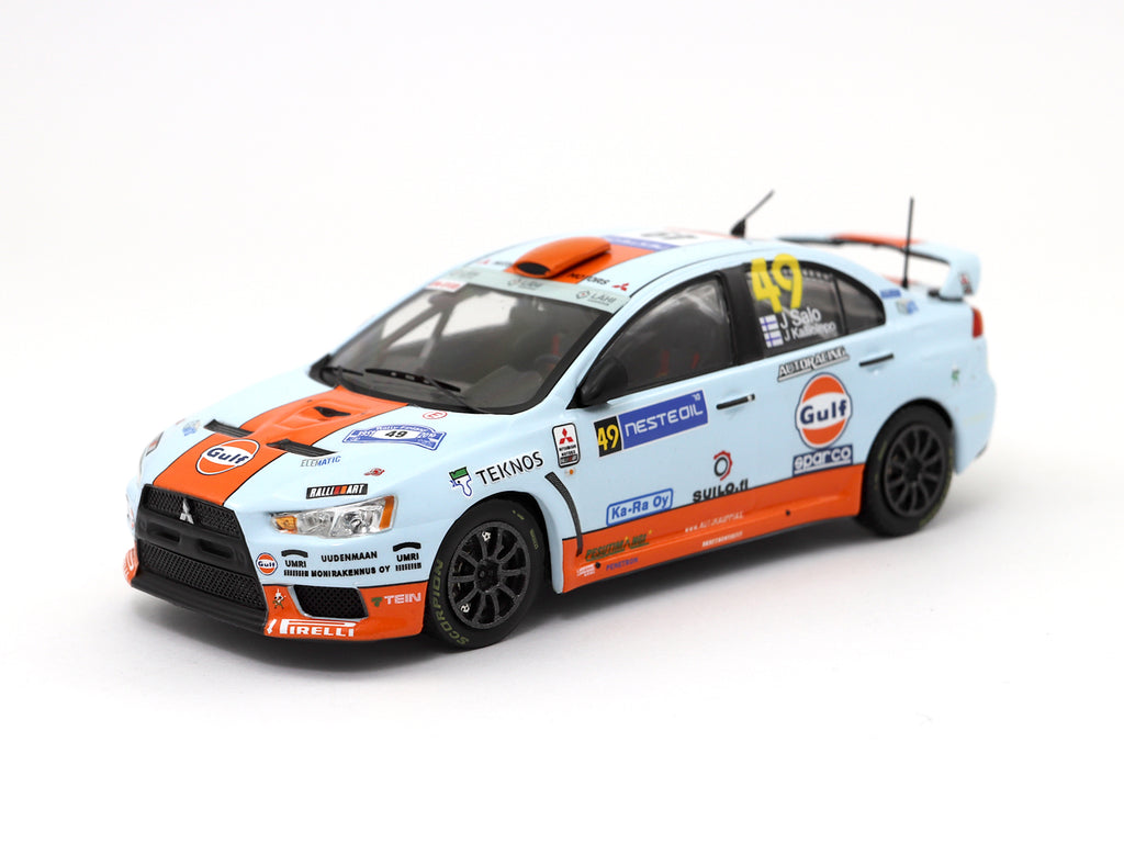 Tarmac Works 1/43 Mitsubishi Lancer Evo X Gulf Racing  Rally Finland 2010 #49 - HOBBY43