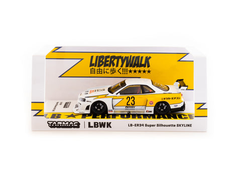 Tarmac Works 1/43 LB-ER34 Super Silhouette SKYLINE White - HOBBY43