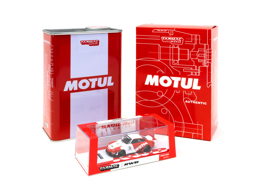 Tarmac Works 1/64 RWB 993 Motul with Oil Can - HOBBY64