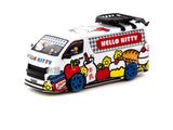 Tarmac Works 1/64 Toyota Hiace Widebody Tarmac Works X Hello Kitty Capsule Delivery with Oil Can - HOBBY64