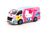 Tarmac Works 1/64 Toyota Hiace Widebody Tarmac Works X Hello Kitty Capsule Summer Festival - HOBBY64