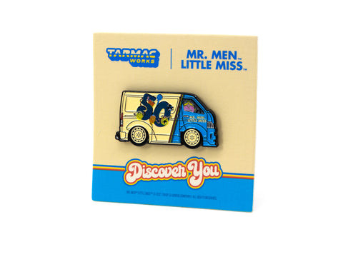 Tarmac Works X Leen Customs Toyota Hiace Widebody Mr. Men Little Miss 50th Anniversary Lapel Pin