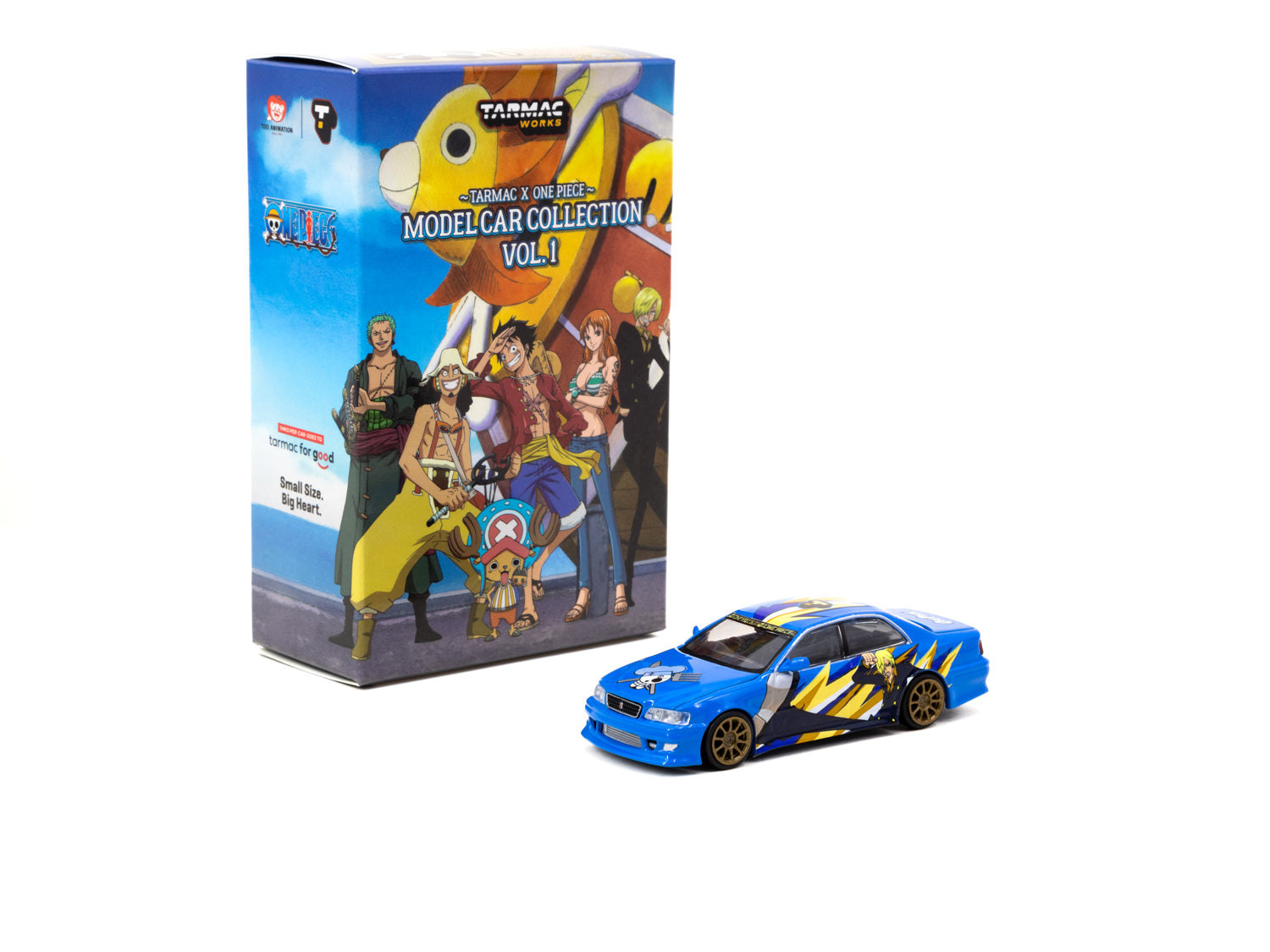 Model Car Collection VOL.1 - 6 Cars Set -Tarmac Works x One Piece COLL