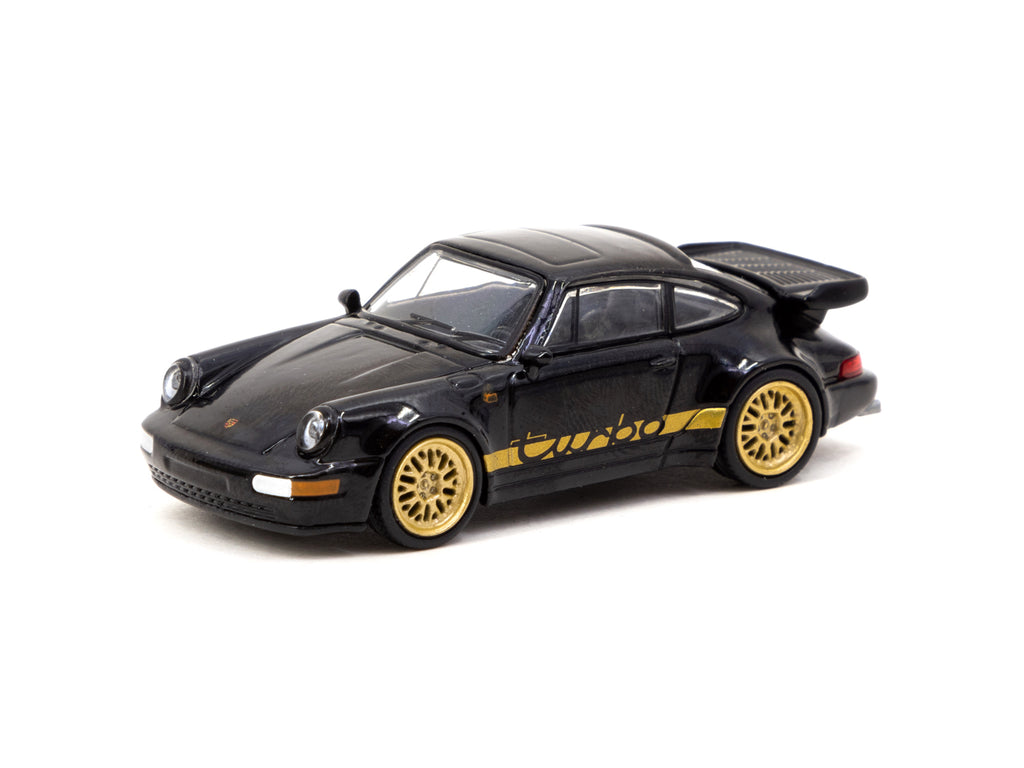 Schuco x Tarmac Works 1/64 Porsche 911 Turbo Black - COLLAB64