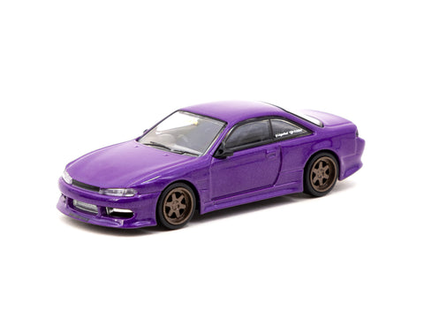 Tarmac Works 1/64 VERTEX Nissan Silvia S14 Purple Metallic - GLOBAL64