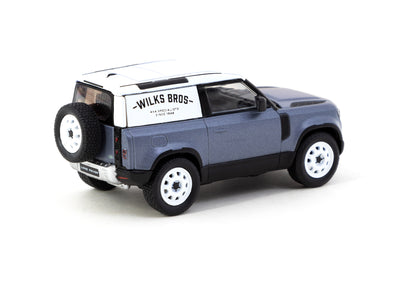 1/64 Land Rover Defender 90  Matt Blue Grey - Tarmac Works GLOBAL64