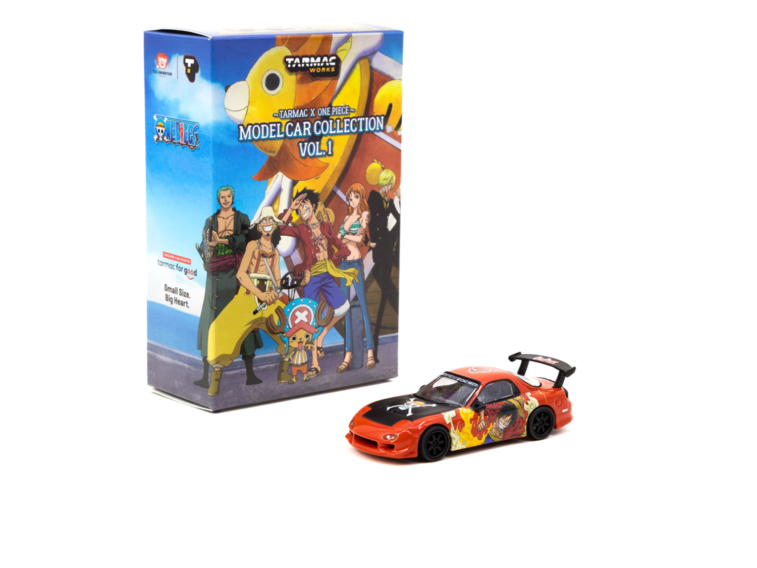 Model Car Collection VOL.1 - 6 Cars Set with Volkswagen Type II (T2) Panel Van Special Edition - Tarmac Works x One Piece COLLAB64