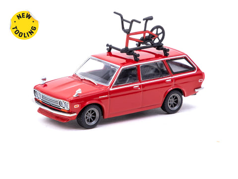 Tarmac Works 1/64 Datsun Bluebird 510 Wagon Red - GLOBAL64