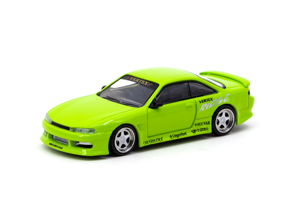 Tarmac Works 1/64 VERTEX Nissan Silvia S14 Light Green - GLOBAL64