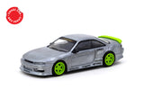 Tarmac Works 1/64 VERTEX Nissan Silvia S14 Light Green - GLOBAL64
