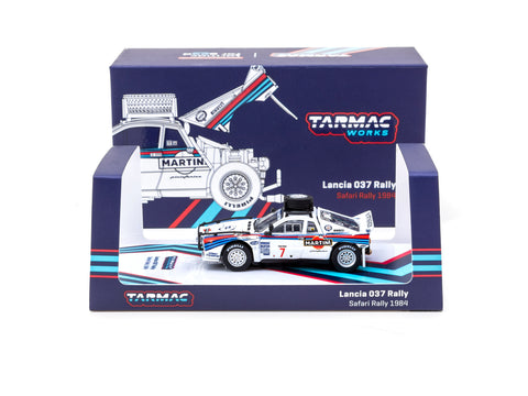 Tarmac Works 1/64 Lancia 037 Rally Safari Rally 1984 #7 - HOBBY64+