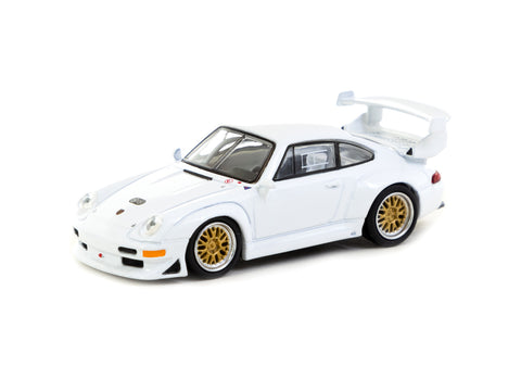 Schuco X Tarmac Works 1/64 Porsche 911 GT2 White - COLLAB64