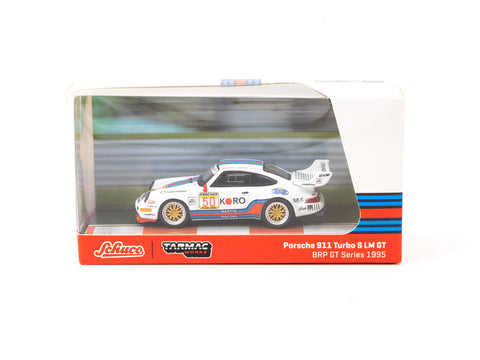 Schuco X Tarmac Works 1/64 Porsche 911 Turbo S LM GT BRP GT Series 1995 #50  - COLLAB64