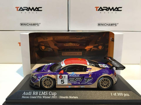 Minichamps x Tarmac Works AUDI R8 LMS CUP - 2013 MACAU GRAND PRIX WINNER #5 EDORADO MORTARA TM004