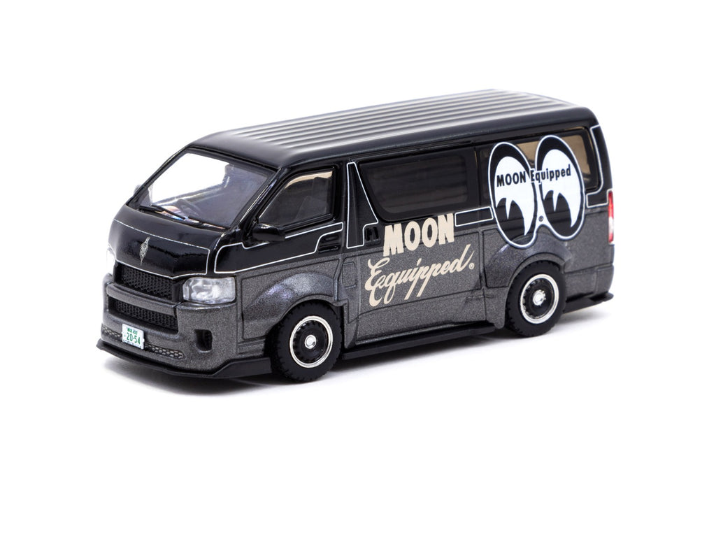 Tarmac Works 1/64 Toyota Hiace Widebody - Mooneyes Black - COLLAB64