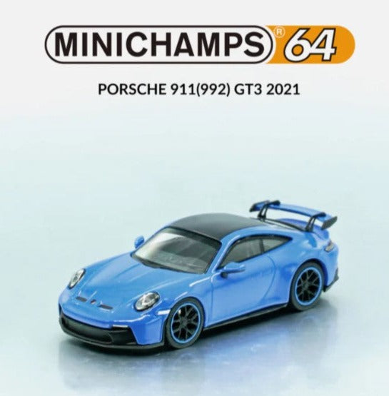 Minichamps 1/64 Porsche 911 (992) GT3 Shark Blue
